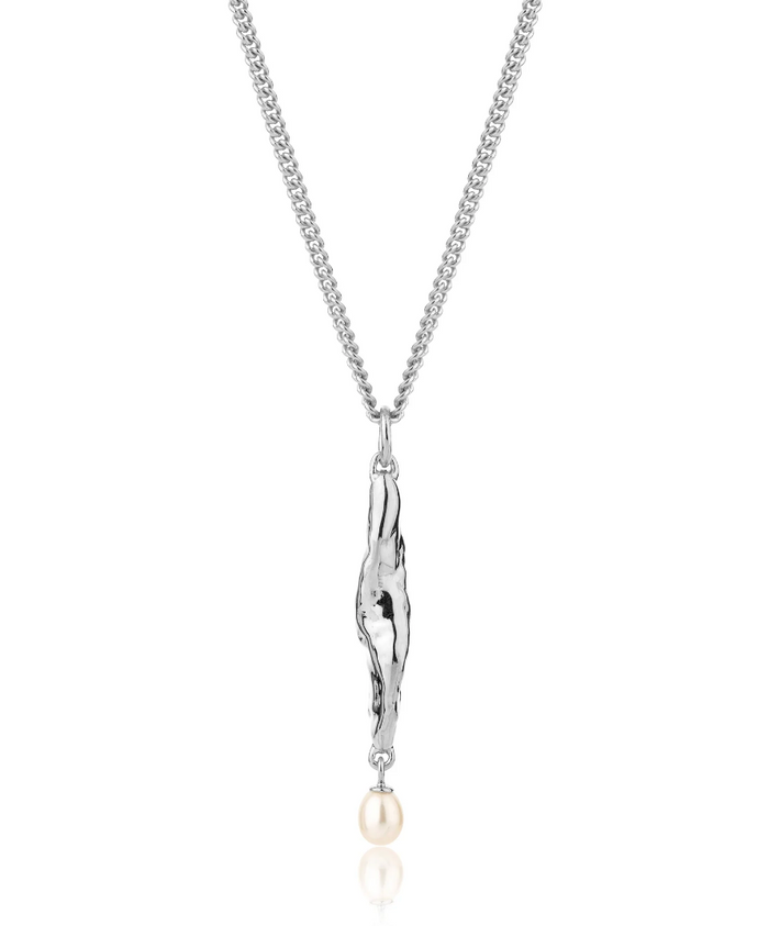 CLAUDIA BRADBY SIREN MERMAID AND PEARL DROP PENDANT NECKLACE