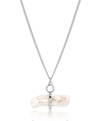 CLAUDIA BRADBY REYKJAVIK PEARL TOGGLE NECKLACE