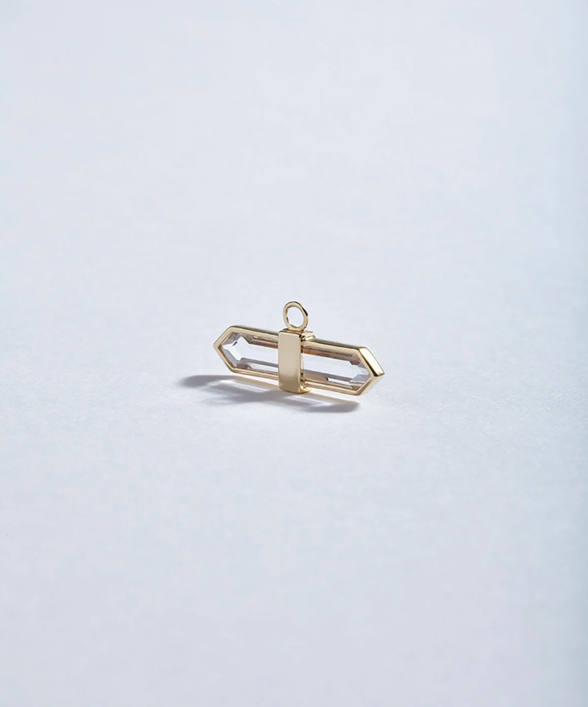 MÉTIER HEAVY EIFFEL CHAIN AND CRYSTAL T-BAR PENDANT