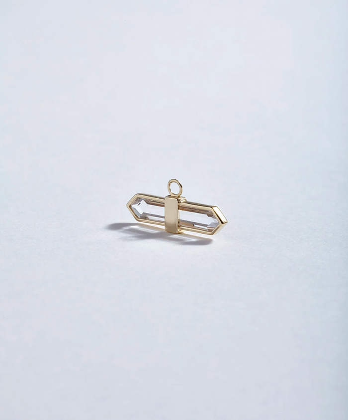 MÉTIER HEAVY EIFFEL CHAIN AND CRYSTAL T-BAR PENDANT