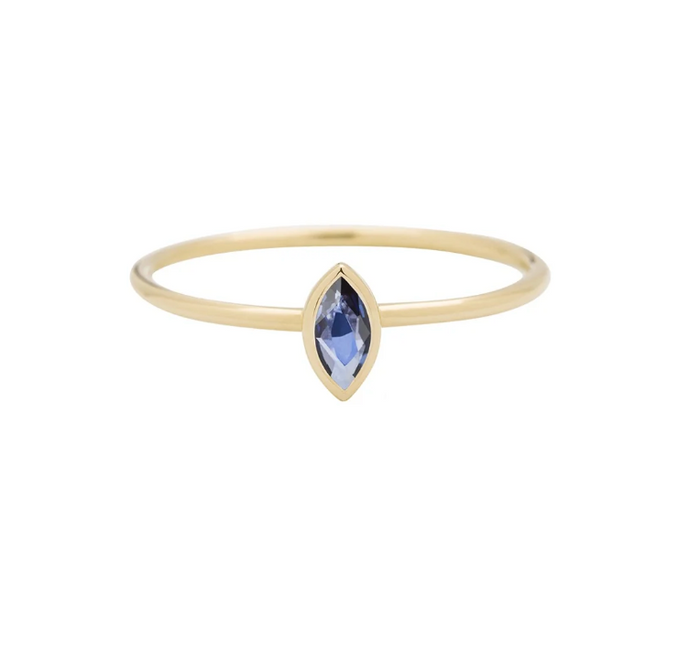 MÉTIER MARQUISE CUT GEMSTONE BLUE SAPPHIRE RING
