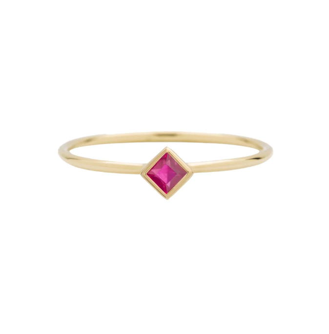 MÉTIER PRINCESS CUT RUBY RING