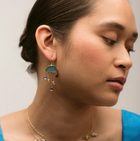 GRAINNE MORTON CLOUD & RAIN CHAIN DROP EARRINGS
