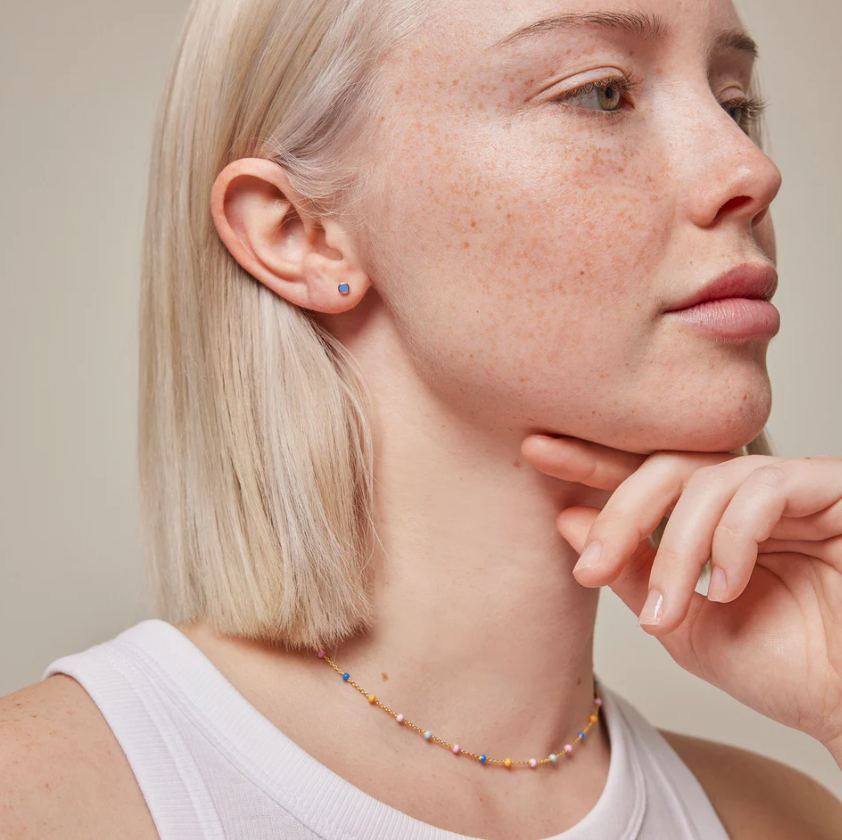 ENAMEL COPENHAGEN DOT STUD EARRINGS