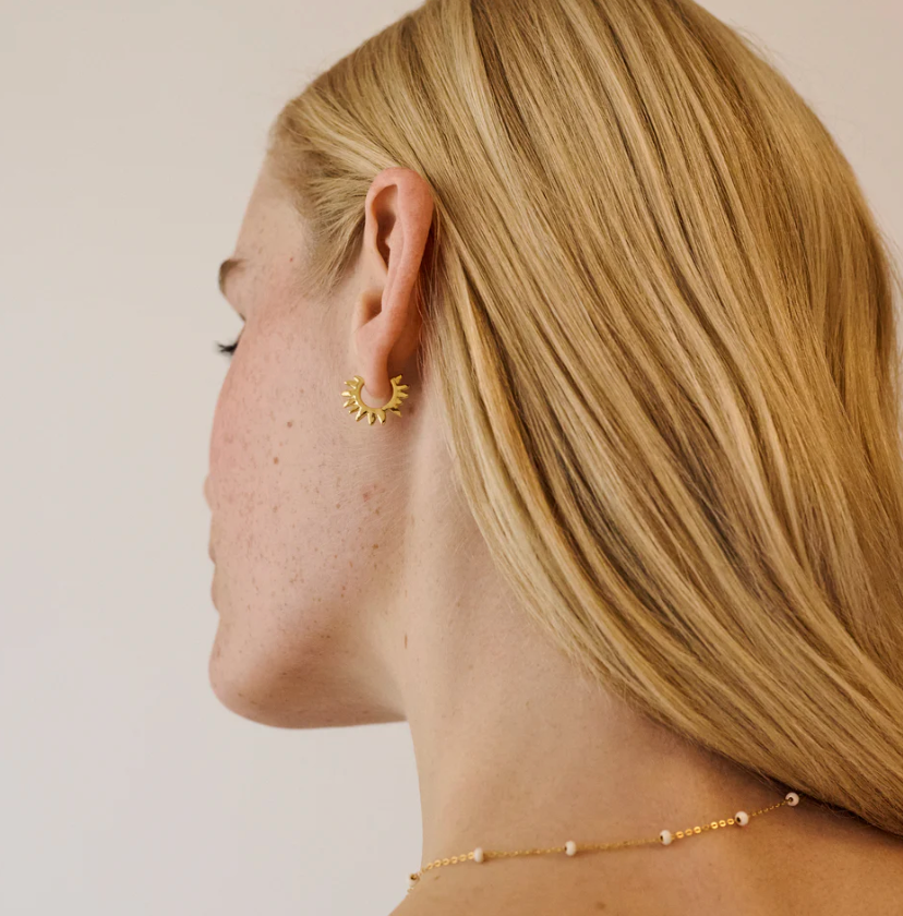 ENAMEL COPENHAGEN SUNSHINE LEAVES EARRINGS