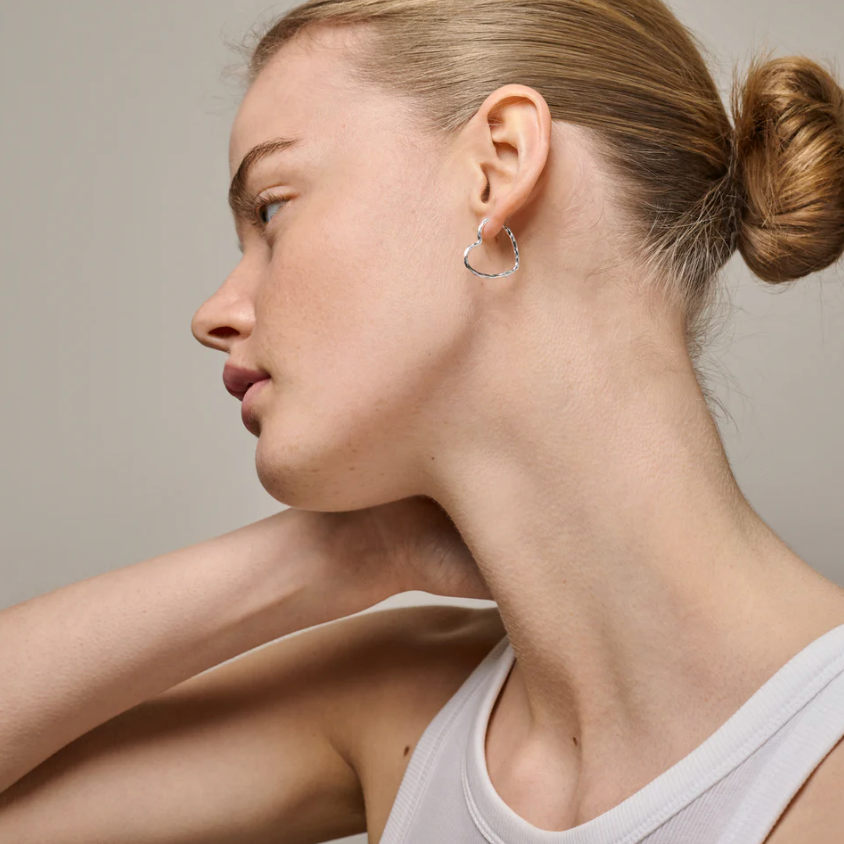 ENAMEL COPENHAGEN ORGANIC HEART HOOPS