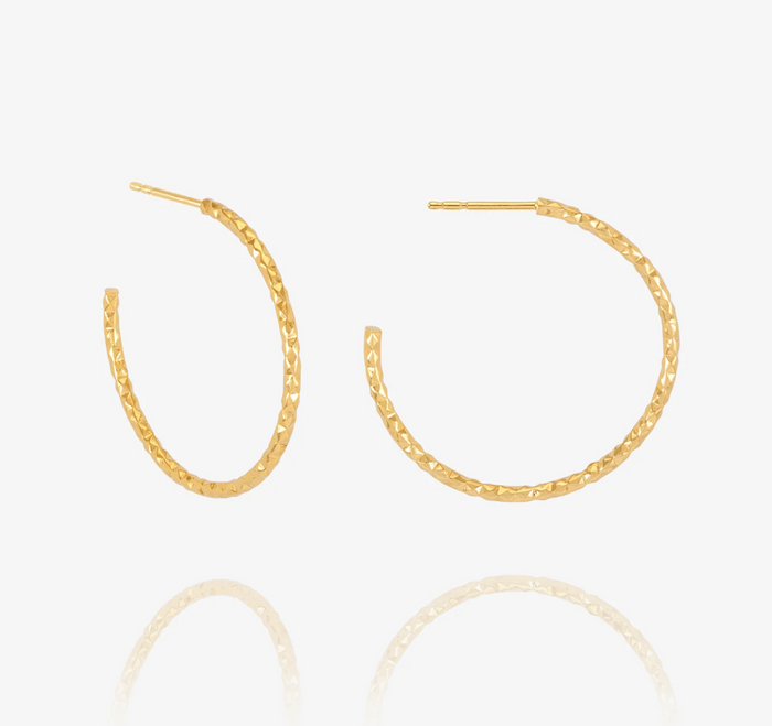 RACHEL JACKSON SHIMMERING SUN OVERSIZED HOOP EARRINGS