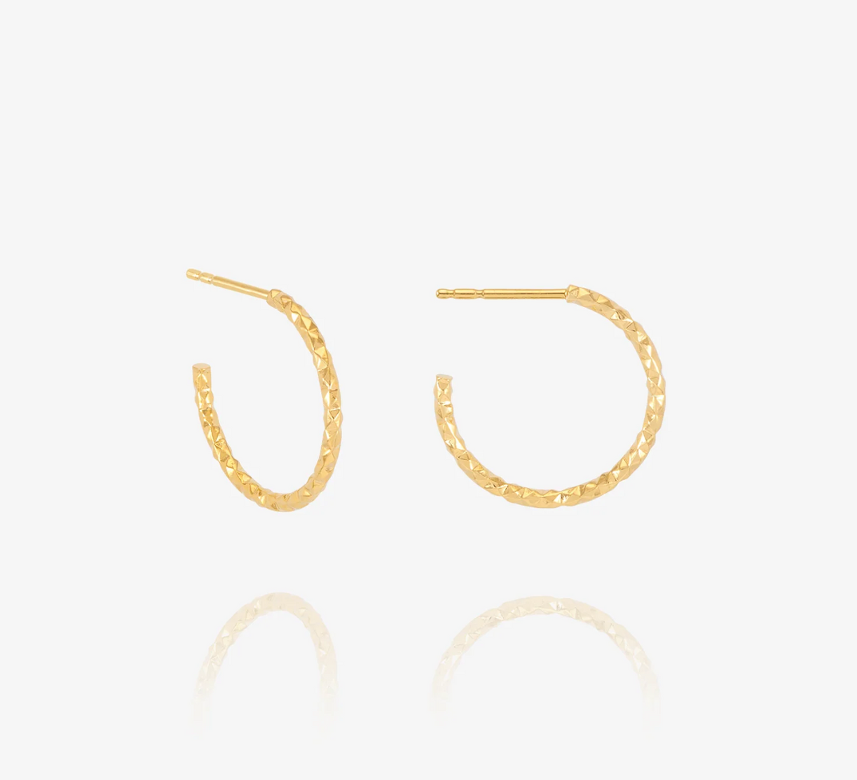 RACHEL JACKSON SHIMMERING SUN MEDIUM HOOP EARRINGS