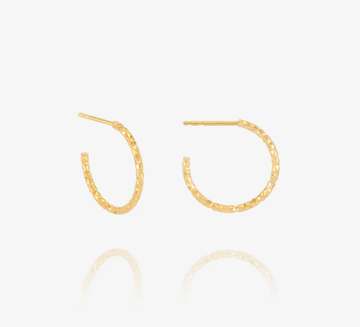 RACHEL JACKSON SHIMMERING SUN MEDIUM HOOP EARRINGS