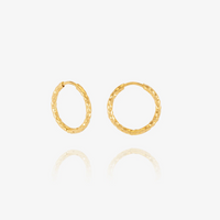 RACHEL JACKSON SHIMMERING SUN HUGGIE HOOP EARRINGS