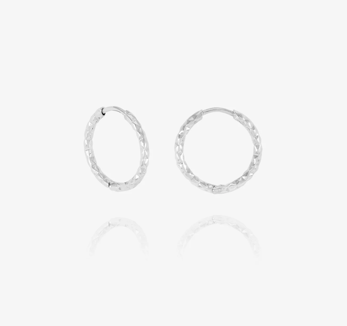 RACHEL JACKSON SHIMMERING SUN HUGGIE HOOP EARRINGS