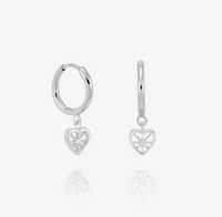 RACHEL JACKSON LOVE STORY HEART HUGGIE HOOP EARRINGS