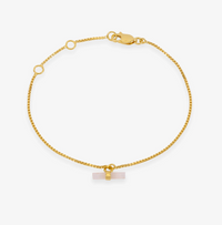 RACHEL JACKSON LOVE T-BAR ROSE QUARTZ BRACELET