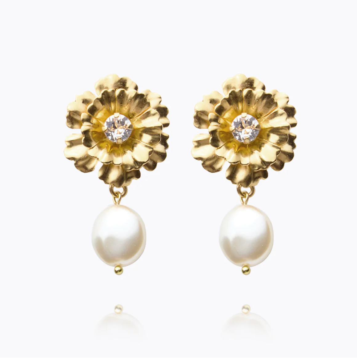 CAROLINE SVEDBOM BLOSSOM PEARL EARRINGS