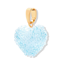 CRYSTAL HAZE BABY BLUE JELLY HEART CHARM
