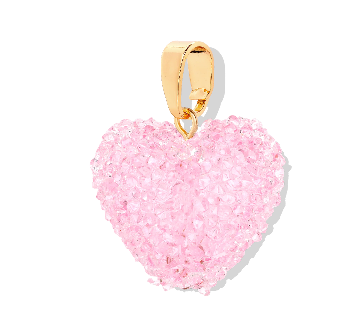 CRYSTAL HAZE BABY PINK JELLY HEART CHARM