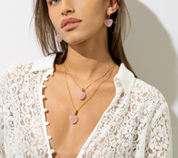 CRYSTAL HAZE BABY PINK JELLY HEART CHARM