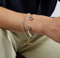 TILLY SVEAAS SILVER STACKING TORQUE BANGLE