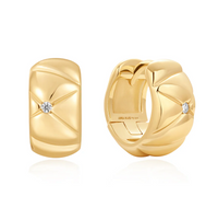 ANIA HAIE GOLD KISS HOOP EARRINGS