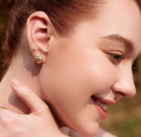 ANIA HAIE GOLD KISS HOOP EARRINGS