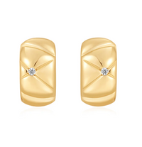 ANIA HAIE GOLD KISS HOOP EARRINGS