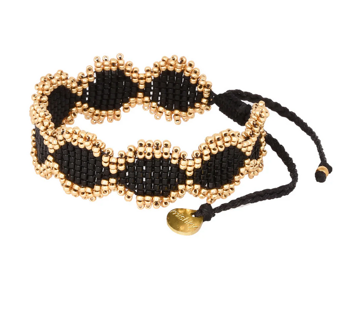 MISHKY FILIS BLACK ADJUSTABLE BRACELET