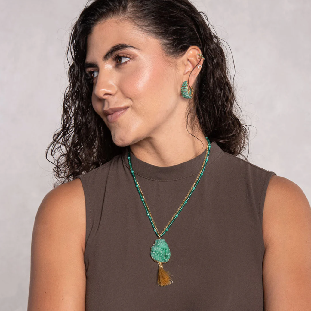 MISHKY QUARTZ TURQUOISE NECKLACE