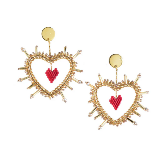 MISHKY SACRED HEART EARRINGS