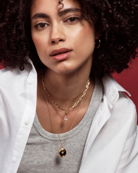 ASTLEY CLARKE GOLD BIOGRAPHY OVAL LOCKET NECKLACE