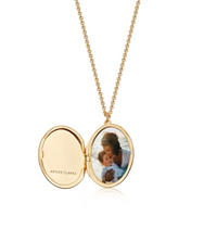 ASTLEY CLARKE GOLD BIOGRAPHY OVAL LOCKET NECKLACE