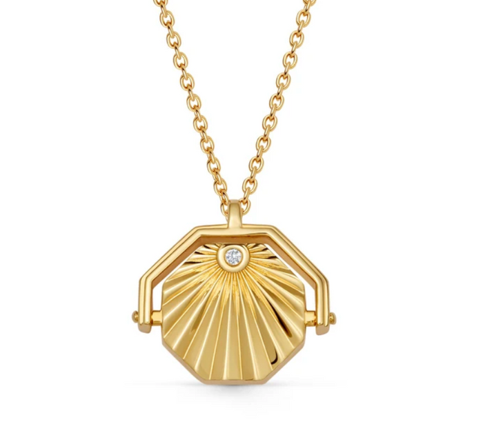 ASTLEY CLARKE CELESTIAL SUNRISE LOCKET NECKLACE