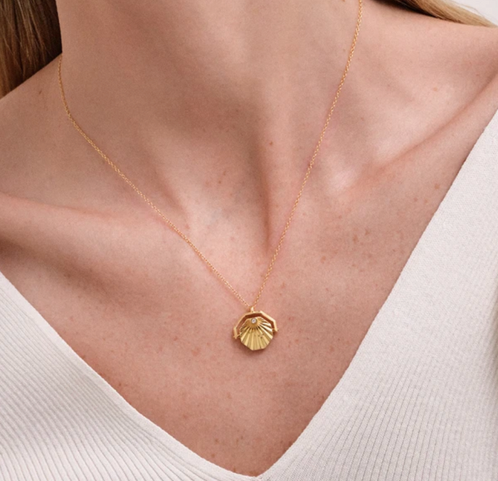 ASTLEY CLARKE CELESTIAL SUNRISE LOCKET NECKLACE