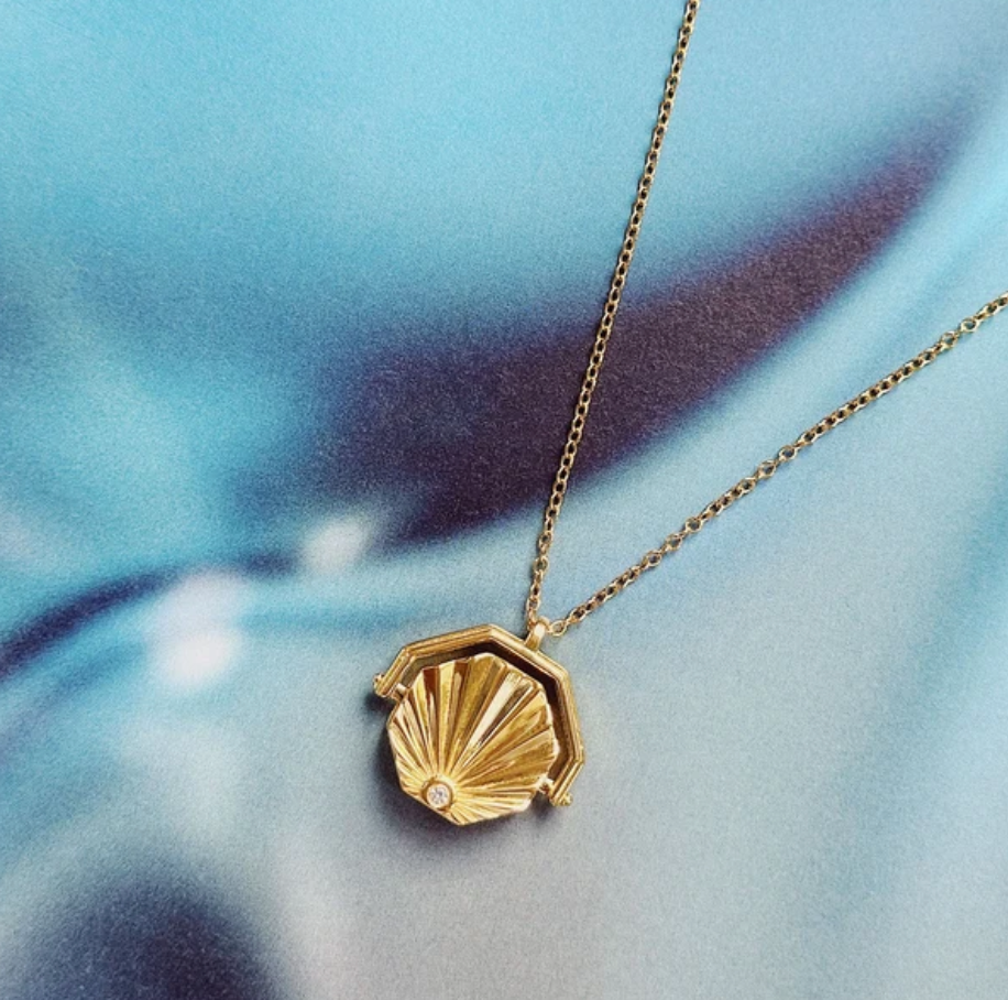 ASTLEY CLARKE CELESTIAL SUNRISE LOCKET NECKLACE