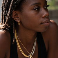 SCREAM PRETTY BALLOON DOG CHARM HOOP EARRINGS