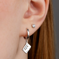 SCREAM PRETTY MIX TAPE CHARM HOOP EARRINGS