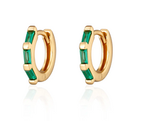 SCREAM PRETTY BAGUETTE HUGGIE EARRINGS