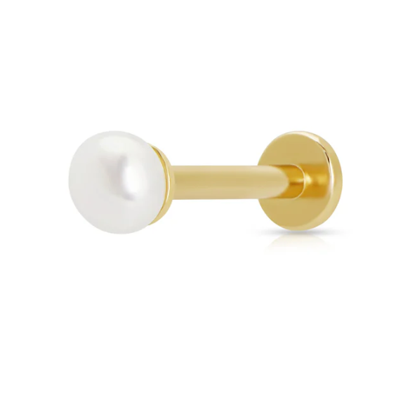SCREAM PRETTY PEARL FLAT BACK STUD EARRINGS