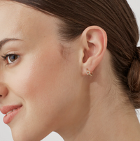 ESTELLA BARTLETT PAVE CIRCLE HOOP EARRINGS