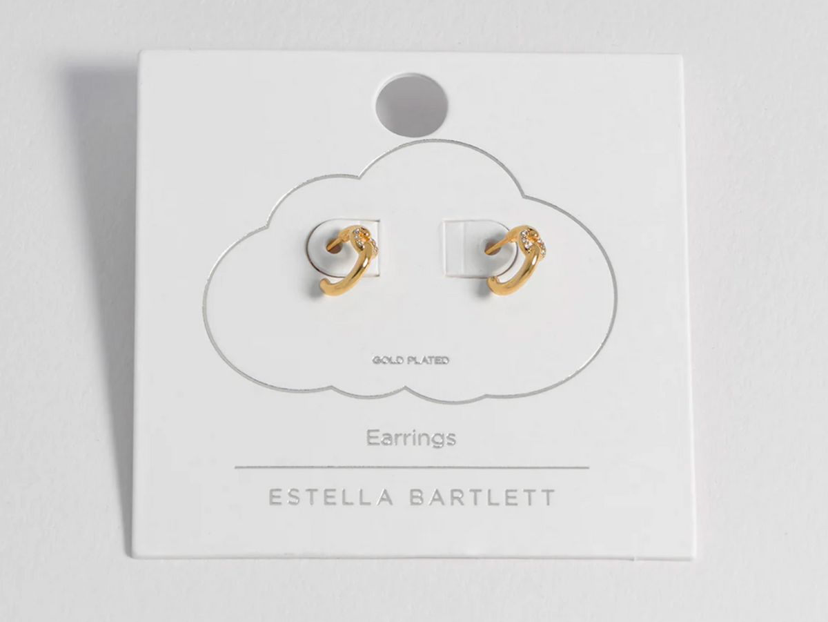 ESTELLA BARTLETT PAVE CIRCLE HOOP EARRINGS