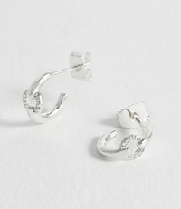 ESTELLA BARTLETT PAVE CIRCLE HOOP EARRINGS