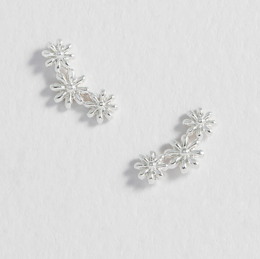 ESTELLA BARTLETT TRIPLE FLOWER STUD EARRINGS