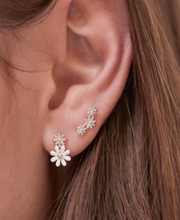 ESTELLA BARTLETT TRIPLE FLOWER STUD EARRINGS