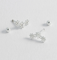 ESTELLA BARTLETT TRIPLE FLOWER STUD EARRINGS