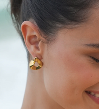 ESTELLA BARTLETT SCULPTURAL TWIST HOOP EARRINGS