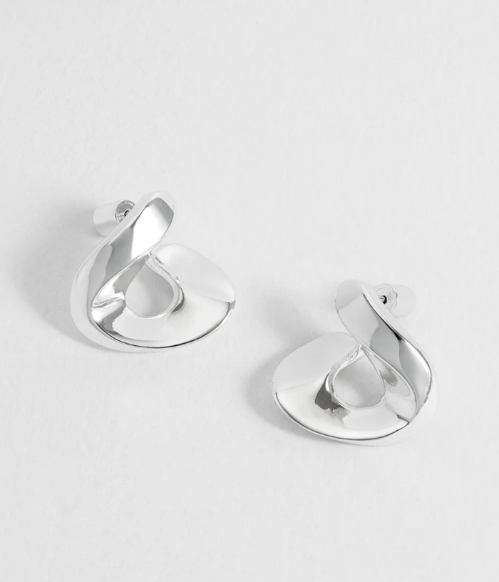 ESTELLA BARTLETT SCULPTURAL TWIST HOOP EARRINGS