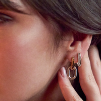 ESTELLA BARTLETT RIDGE HINGE HOOP EARRINGS