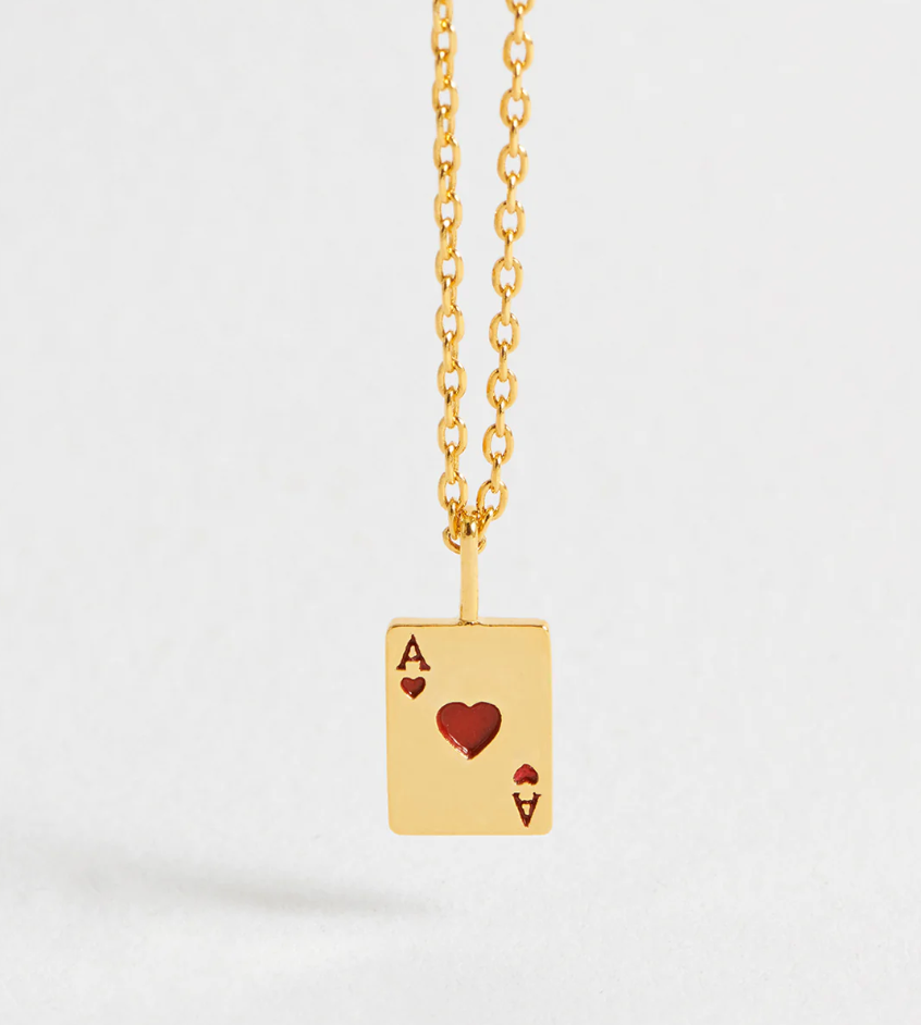 ESTELLA BARTLETT ACE OF HEARTS NECKLACE