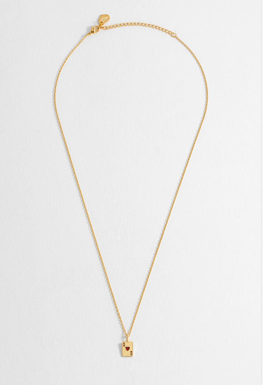 ESTELLA BARTLETT ACE OF HEARTS NECKLACE