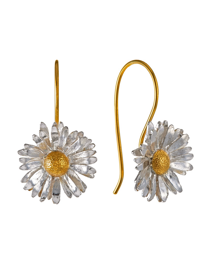 ALEX MONROE BIG DAISY HOOK EARRINGS