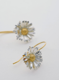 ALEX MONROE BIG DAISY HOOK EARRINGS